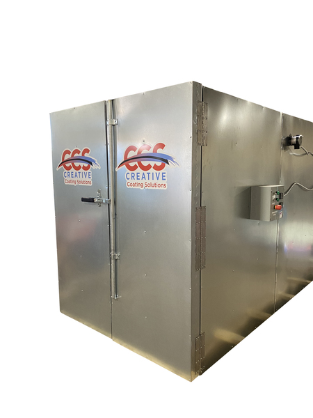 8' X 8' X 25' Gas Powder Coat Curing Oven - Welded Tube Steel Frame