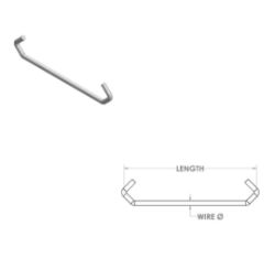 0.062” Dia x 6.00” L  (V Hook) (1000ct) - Creative Coating Solutions