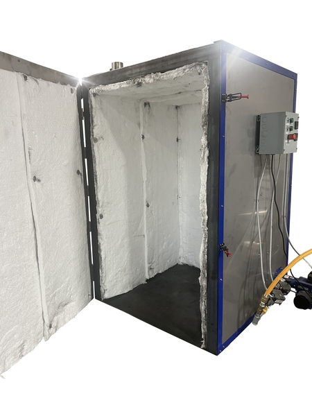 4’ x 4’ x 8’ Gas Fired Burn Off Oven - Creative Coating Solutions