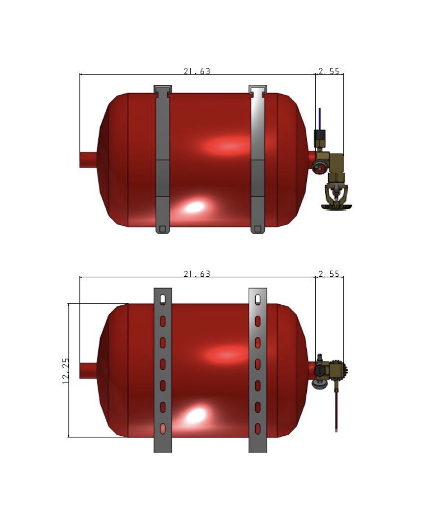 CFP 3375LPBH Fire Suppression System with Pressure Switch - Creative Coating Solutions