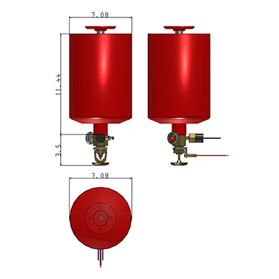 CFP 640 vertical automatic dry chemical fire suppression unit 672 cubic feet