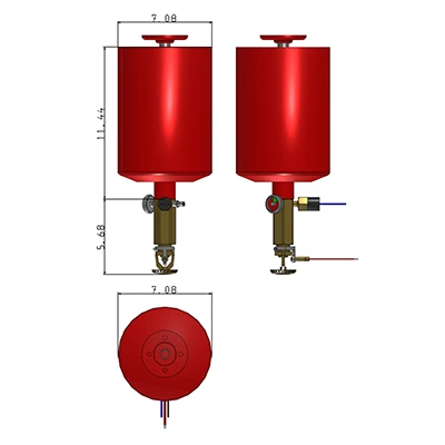 CFP 640 vertical automatic dry chemical fire suppression unit 672 cubic feet