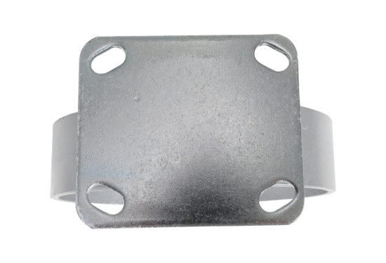 Cast iron steel rigid caster 8 inch diameter 2 inch width 1760 lb capacity zinc plated