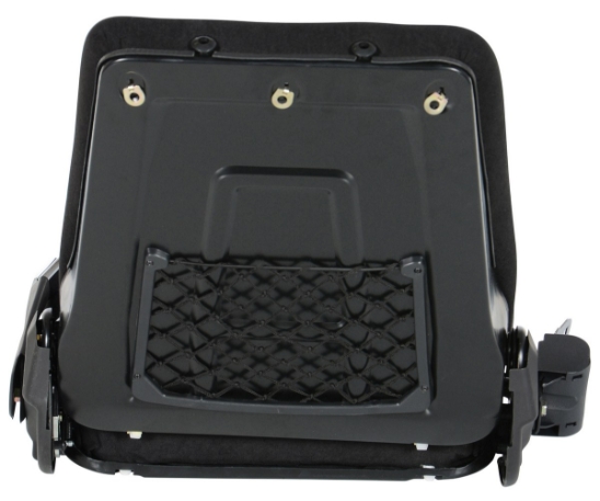 Cloth deluxe fork truck seat with seat belt 4.5 x 4.5 x 4 inch low profile universal mount