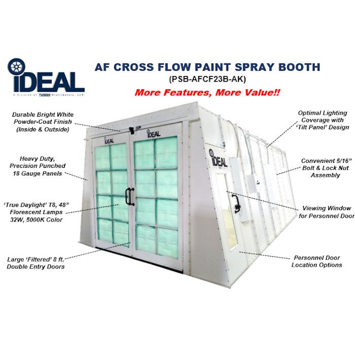 Commercial Cross Flow Draft Paint Spray Booth (1 Phase / 3 Phase) | Creative Coating Solutions