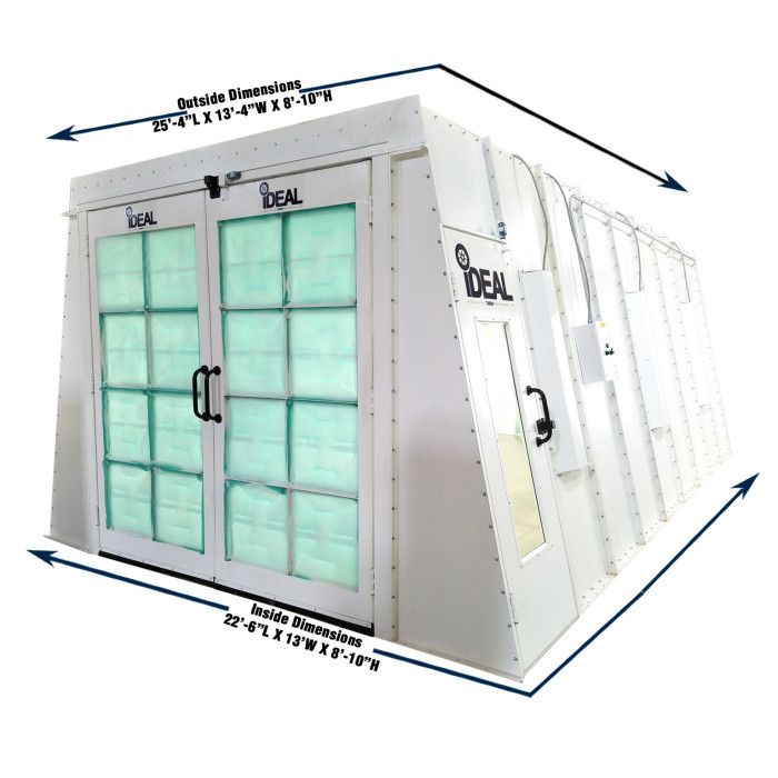Commercial Cross Flow Draft Paint Spray Booth (1 Phase / 3 Phase) | Creative Coating Solutions