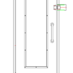 Cross flow paint booth personnel side door kit with white powder coated finish and viewing window