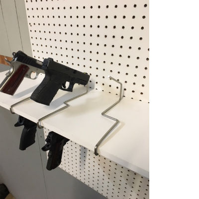 Double Handgun Shelf Mount Hanger 