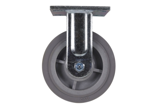 Duratek thermoplastic rubber rigid caster 6 inch diameter 2 inch width 600 lb capacity