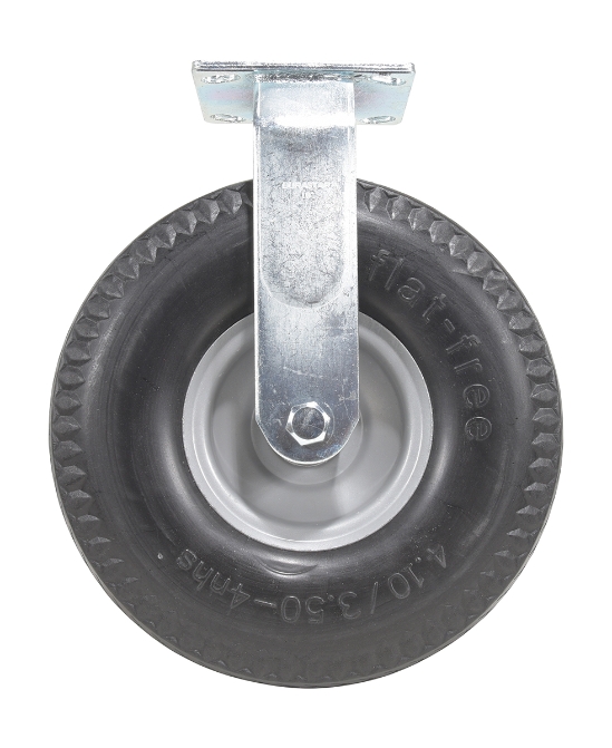 Flat-free rigid caster 10 inch diameter 3 inch width 300 lb capacity