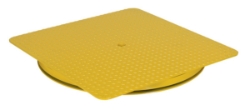 Heavy duty square king pin carousel 36 x 36 inch 4000 lb capacity yellow diamond tread