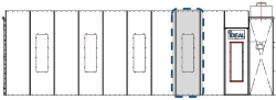 Cross flow paint booth 30 inch light extension kit with integrated light fixtures