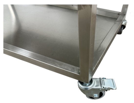Paint storage mixing table and dispenser stainless steel with spray gun holders and casters