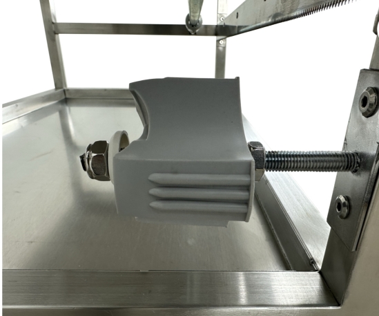 Paint storage mixing table and dispenser stainless steel with spray gun holders and casters