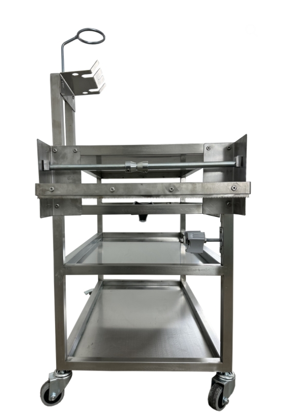 Paint storage mixing table and dispenser stainless steel with spray gun holders and casters