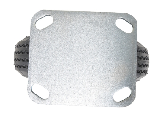 Pneumatic rigid caster 8 inch diameter 3 inch width 250 lb capacity black gray