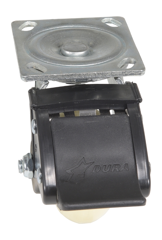 Polyurethane total brake swivel caster 4 inch 2 inch 900 lb capacity non-marking