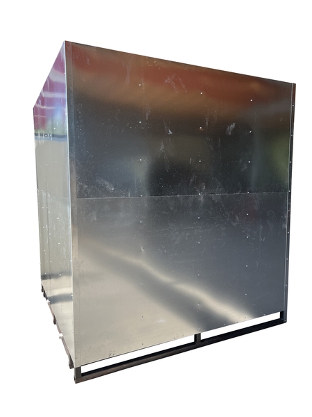 Pretreat wash enclosure 8x8x25 foot largest model steel frame galvanized walls