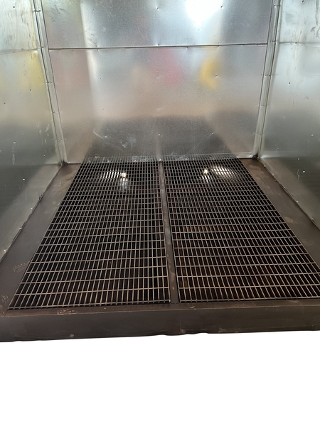 Pretreat wash enclosure 8x8x25 foot largest model steel frame galvanized walls