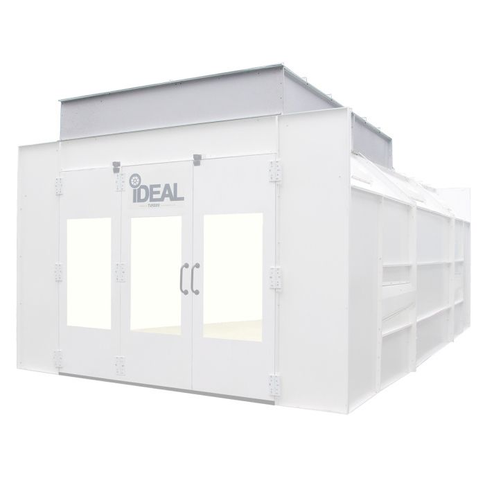 Semi downdraft paint spray booth canopy plenum kit white powder coated 18 gauge panels