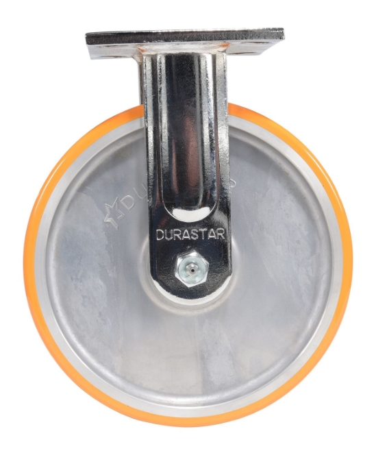 Sirius polyurethane dual rigid caster 8 inch 2 inch 2000 lb capacity non-marking