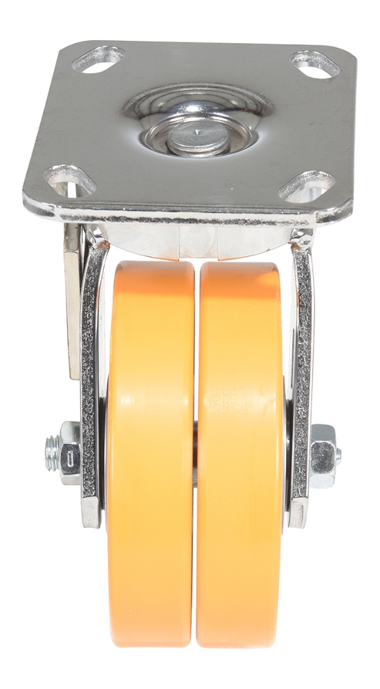 Sirius polyurethane dual swivel caster 4 inch 2 inch 1000 lb capacity non-marking