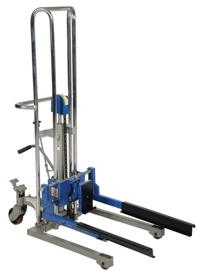 Steel adjustable box stacker 42-1/4 inch raised height 380 lb capacity
