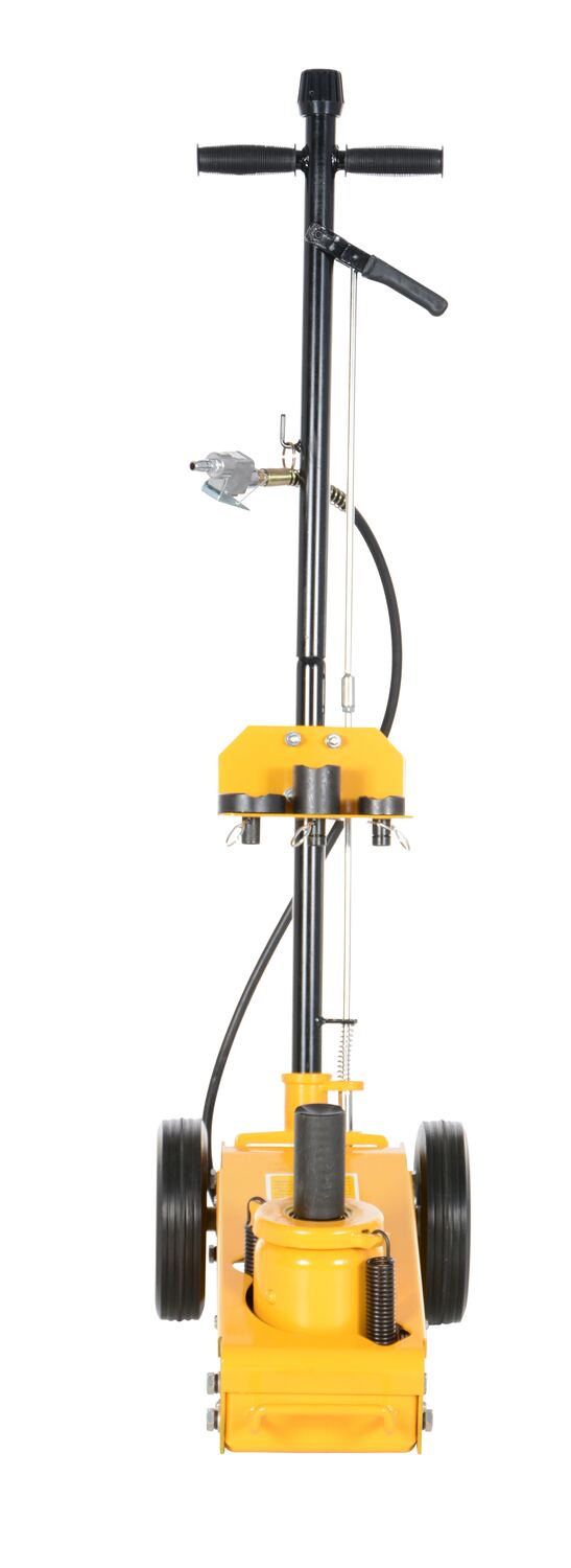 Steel air powered fork truck jack 8.5 to 18.25 inch lift height 44000 lb capacity