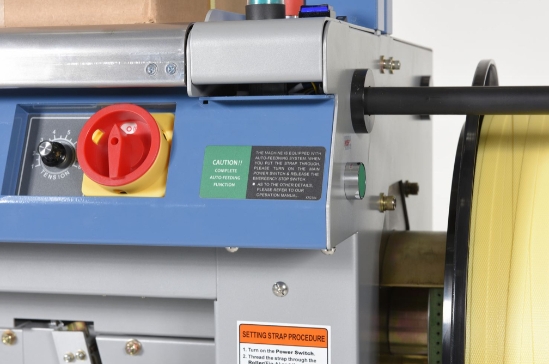 Steel automatic high speed strapping machine 23 x 48 x 58 inch for packaging operations