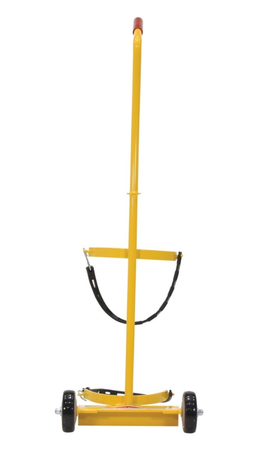 Steel fire extinguisher carrier 100 lb capacity welded construction powder coat finish
