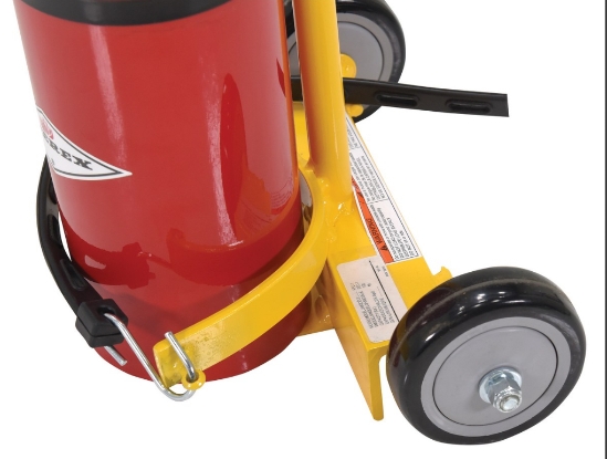 Steel fire extinguisher carrier 100 lb capacity welded construction powder coat finish