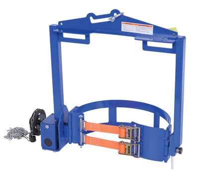 Steel Hoist-Mounted Drum Carrier/Rotator | 55 Gal, 2000 Lb - Creative Coating Solutions