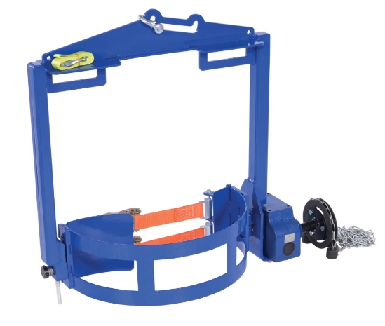 Steel Hoist-Mounted Drum Carrier/Rotator | 55 Gal, 2000 Lb - Creative Coating Solutions