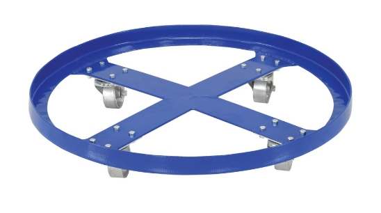 Steel overpack drum dolly low profile 1200 lb capacity for containment drums