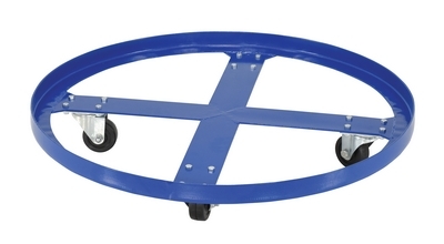 Steel overpack drum dolly 32 x 32 inch 900 lb capacity four swivel casters for spill containers