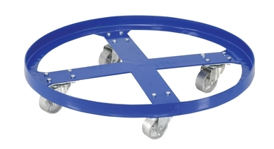 Steel overpack drum dolly 32 x 32 inch 900 lb capacity four swivel casters for spill containers