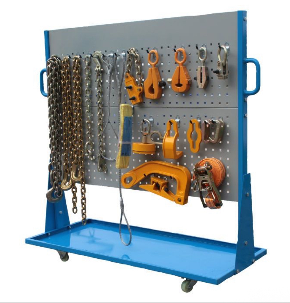 Tool board with 20-piece clamp and tool kit for FR-55 frame rack mobile storage board