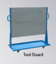 Tool board with 20-piece clamp and tool kit for FR-55 frame rack mobile storage board