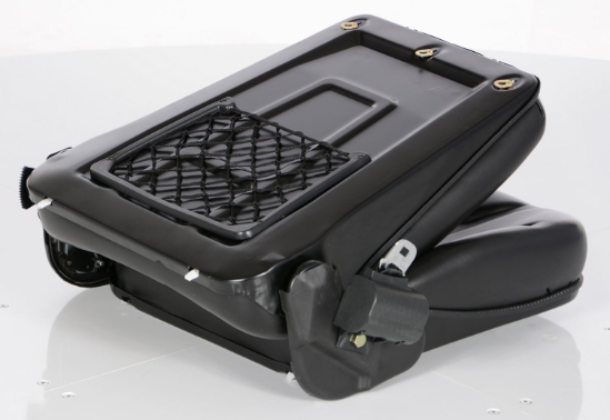 Vinyl deluxe fork truck seat with seat belt 20.5 x 23 x 12 inch universal mount