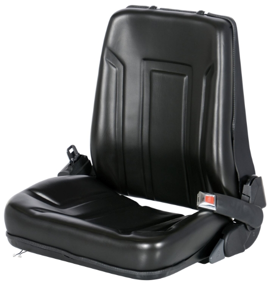 Vinyl deluxe fork truck seat with seat belt 20.5 x 23 x 12 inch universal mount