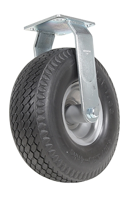 Flat-free rigid caster 10 inch diameter 3 inch width 300 lb capacity