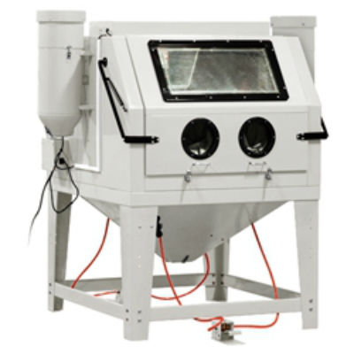 Dual Station Abrasive Blast Cabinet | 500 Lb Capacity, 300 Lb Hopper