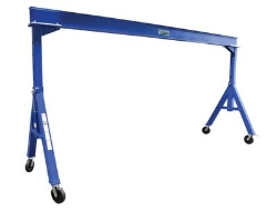 Steel adjustable height gantry crane 20 ft wide 12 ft height 4000 lb capacity