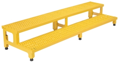 Steel adjustable step mate stand 2 step 500 lb capacity serrated surface