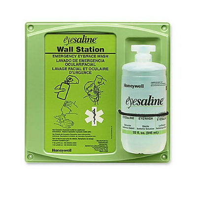 Eyesaline Single 32 oz Eyewash Wall Station for sale Supply