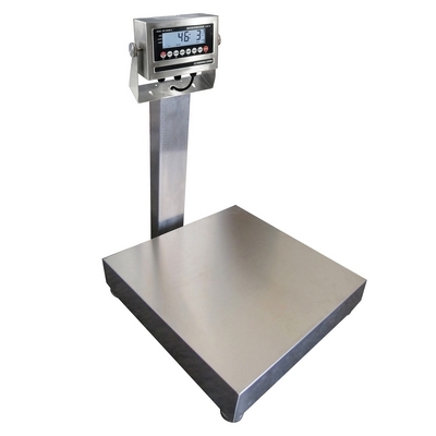 Stainless steel bench scale 16 x 20 inch platform 400 lb capacity with digital readout