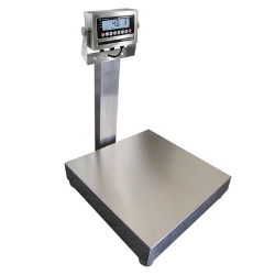Stainless steel bench scale 16 x 20 inch platform 400 lb capacity with digital readout