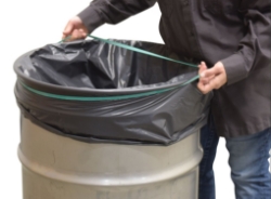 Natural rubber latex jumbo drum bands 34 inch diameter 50 count green for 55 gallon drums