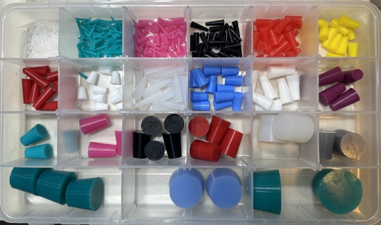 Upgraded tapered silicone plug starter kit 21 sizes 600F rated for masking holes