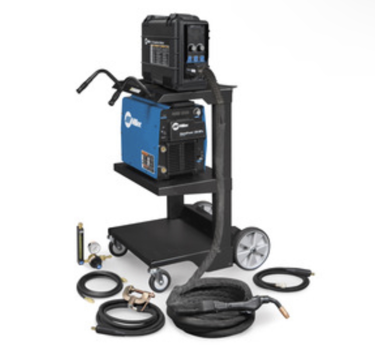 Miller AlumaFeed 350 MIGRunner package with XR Aluma Pro 25 ft air cooled gun